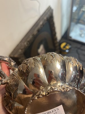 Lot 578 - A George IV silver part tea set