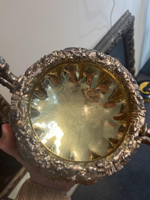 Lot 578 - A George IV silver part tea set