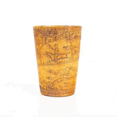 Lot 875 - A 19th Century horn beaker