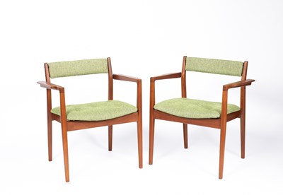 Lot 76 - France & Son, a pair of mid Century Danish teak armchairs