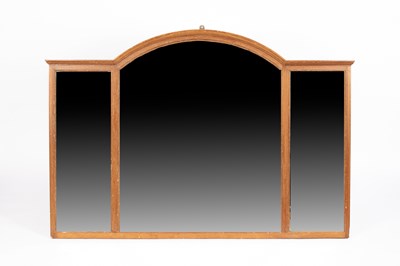 Lot 783 - A triple-plate overmantel mirror