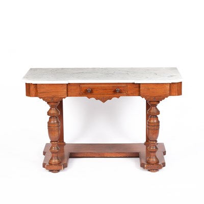 Lot 784 - A Victorian marble top washstand
