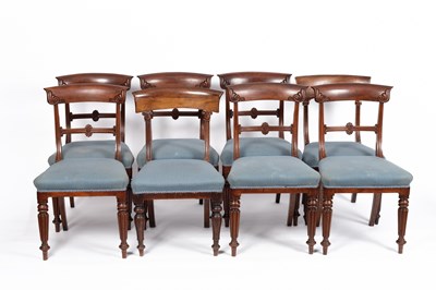 Lot 804 - A set of six 19th Century mahogany dining chairs of Klismos style