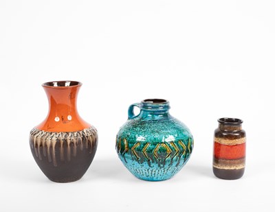 Lot 103 - Three West German pottery vases