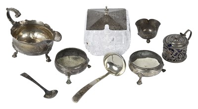 Lot 602 - A George II silver sauce boat