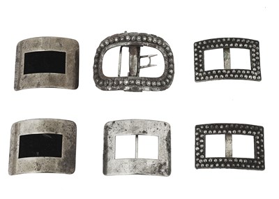 Lot 696 - A small group of Georgian and later shoe buckles