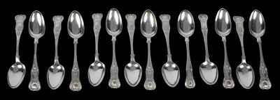 Lot 608 - A set of twelve Scottish silver teaspoons