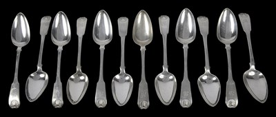 Lot 610 - A set of twelve Scottish silver table spoons