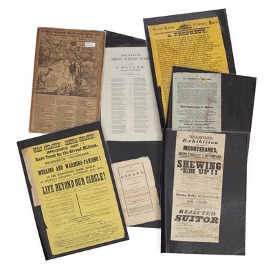 Lot 498 - [Political Broadsides & Mock Playbills]