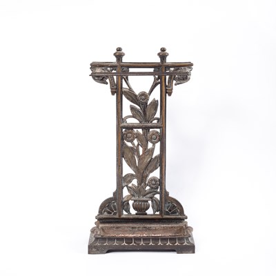 Lot 900 - An Aesthetic Movement cast iron stick or umbrella stand