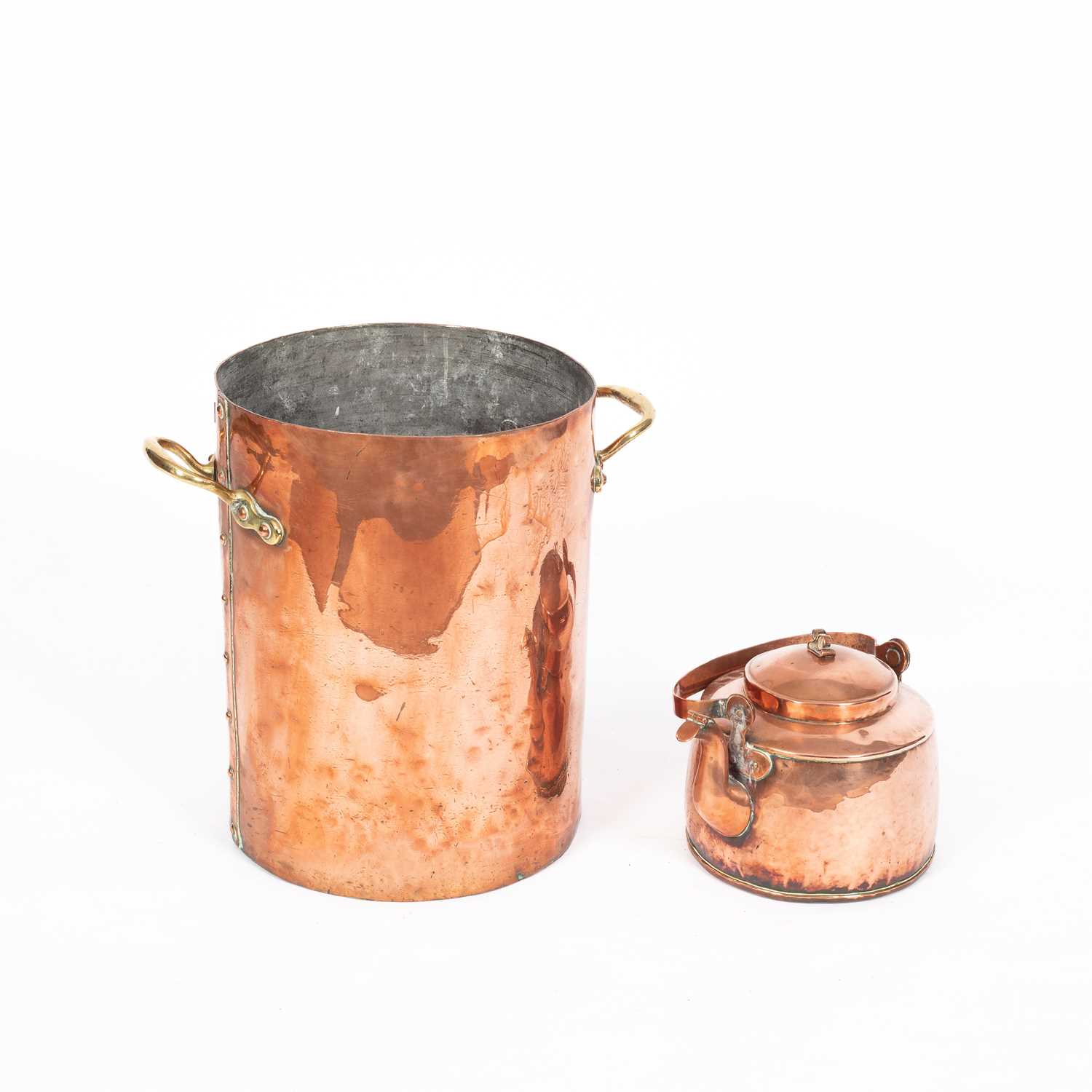 Lot 4 - A copper stock pot