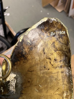 Lot 8 - A pair of Aesthetic movement brass wall sconces