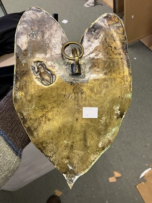 Lot 8 - A pair of Aesthetic movement brass wall sconces