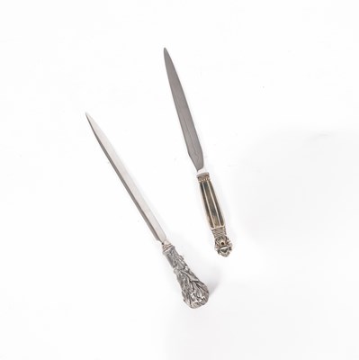 Lot 16 - A Georg Jensen acorn pattern silver handled letter knife