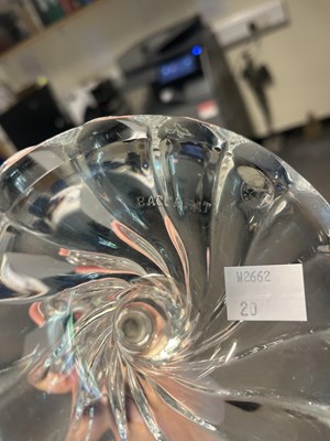 Lot 17 - A pair of Baccarat glass storm lanterns