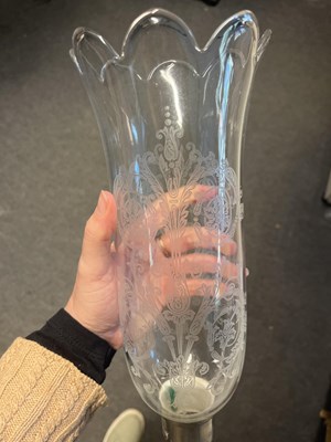 Lot 17 - A pair of Baccarat glass storm lanterns