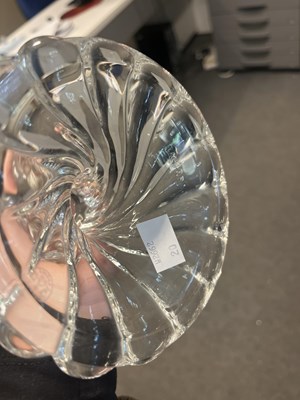 Lot 17 - A pair of Baccarat glass storm lanterns