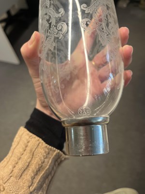 Lot 17 - A pair of Baccarat glass storm lanterns