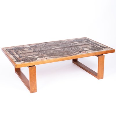 Lot 92 - A large Danish mid Century coffee table