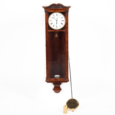 Lot 843 - An Austrian mahogany and satinwood inlaid wall regulator