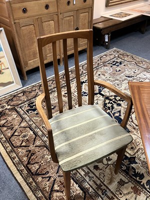 Lot 46 - A teak rectangular extending dining table and a set of four matching chairs