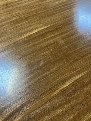 Lot 46 - A teak rectangular extending dining table and a set of four matching chairs