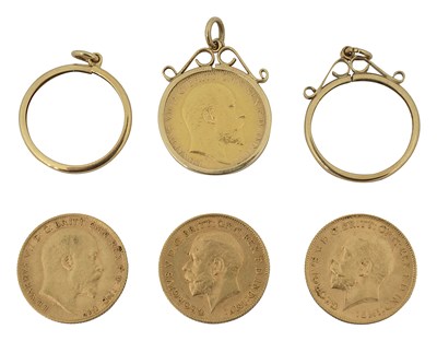 Lot 708 - Four gold half-sovereigns