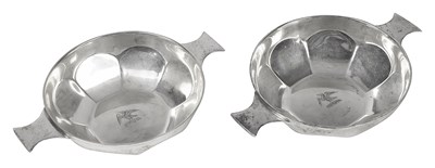 Lot 563 - A pair of silver quaichs