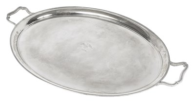 Lot 571 - An oval silver tray