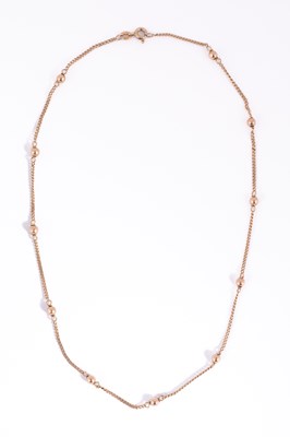 Lot 59 - A 9ct rose gold necklace