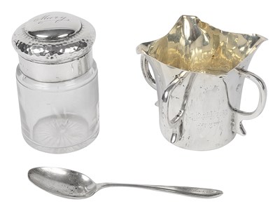 Lot 597 - An Edwardian silver four-handled cup