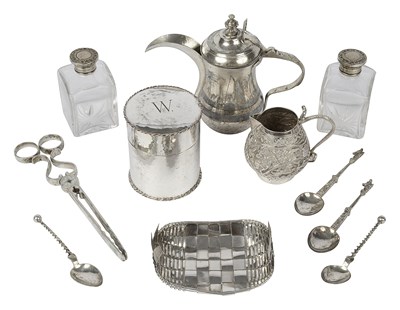 Lot 617 - A quantity of white metal and silver plated wares