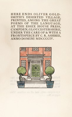 Lot 27 - Goldsmith (Oliver) The Deserted Village