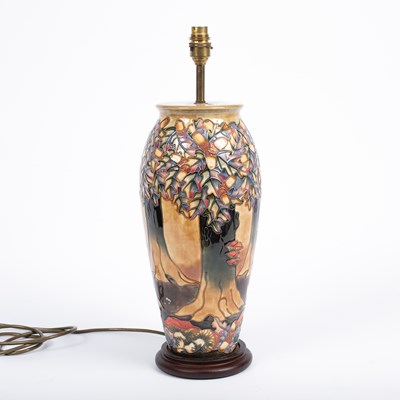 Lot 189 - A Moorcroft Knightwood pattern table lamp
