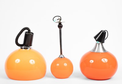 Lot 130 - A Holmegaard 1970s onion pendant light fitting