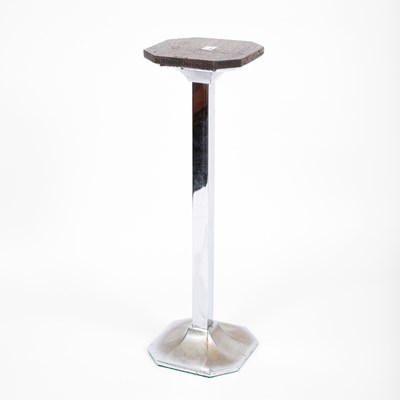 Lot 136 - An Art Deco chrome and wooden cigarette or wine table