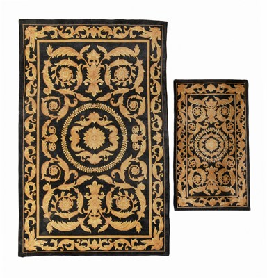 Lot 821 - A Savonnerie style carpet and matching rug