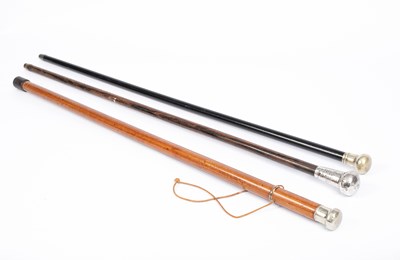 Lot 893 - A silver topped rosewood walking stick