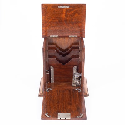 Lot 238 - An Edwardian oak stationery box
