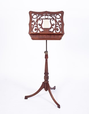 Lot 226 - An adjustable mahogany music stand