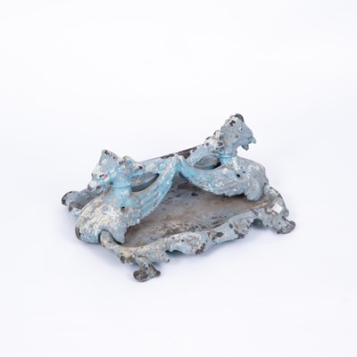 Lot 723 - A painted cast iron boot scraper