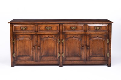 Lot 773 - A George III style oak dresser base