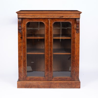 Lot 781 - A Victorian burr walnut pier cabinet