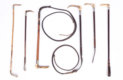 Lot 244 - Six assorted riding crops