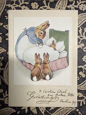 Lot 245 - Beatrix Potter signed ICAA greeting card
