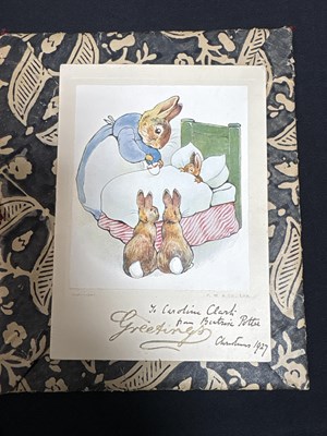Lot 245 - Beatrix Potter signed ICAA greeting card