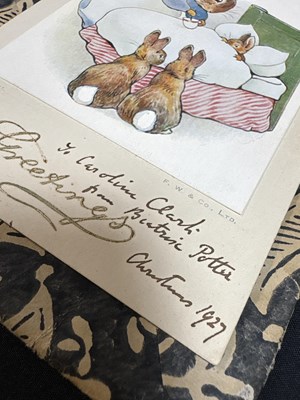 Lot 245 - Beatrix Potter signed ICAA greeting card