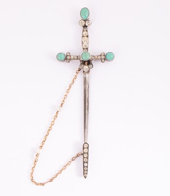 Lot 54 - A 19th Century jabot pin of sword form