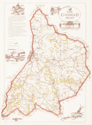 Lot 255 - A map of the Cotswold Hunt Country