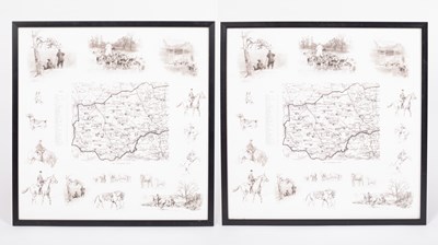 Lot 256 - Two maps of the Cottesmore Hunt Country